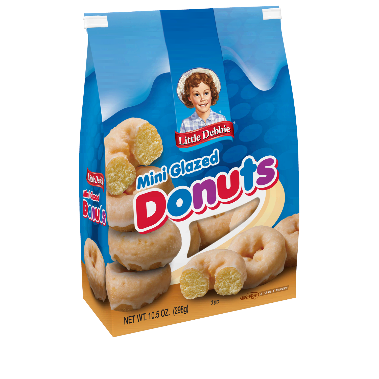 slide 2 of 2, Little Debbie Snack Cakes, Little Debbie Family Pack Glazed Mini Donuts (bagged), 10.5 oz