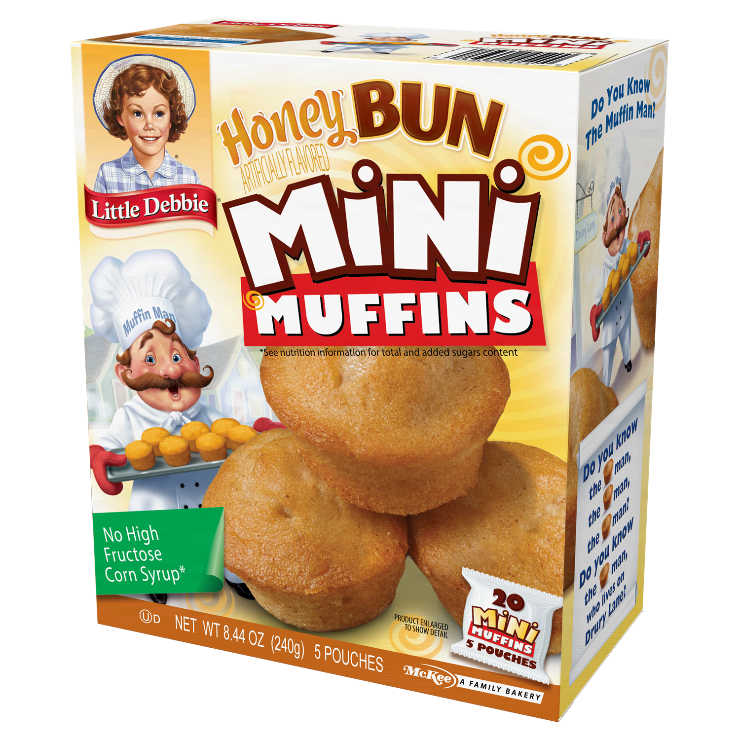 slide 3 of 3, Little Debbie Snack Cakes, Little Debbie Family Pack Mini Muffins (honey bun), 5 ct