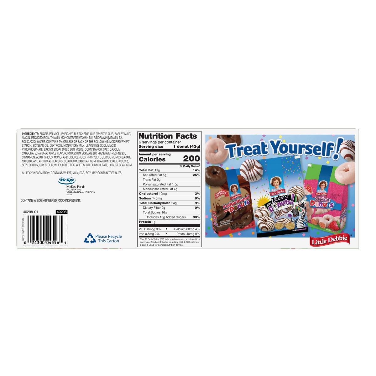 slide 2 of 2, Little Debbie Snack Cakes, Little Debbie Family Pack Apple Cinnamon Donut Sticks, 6 ct