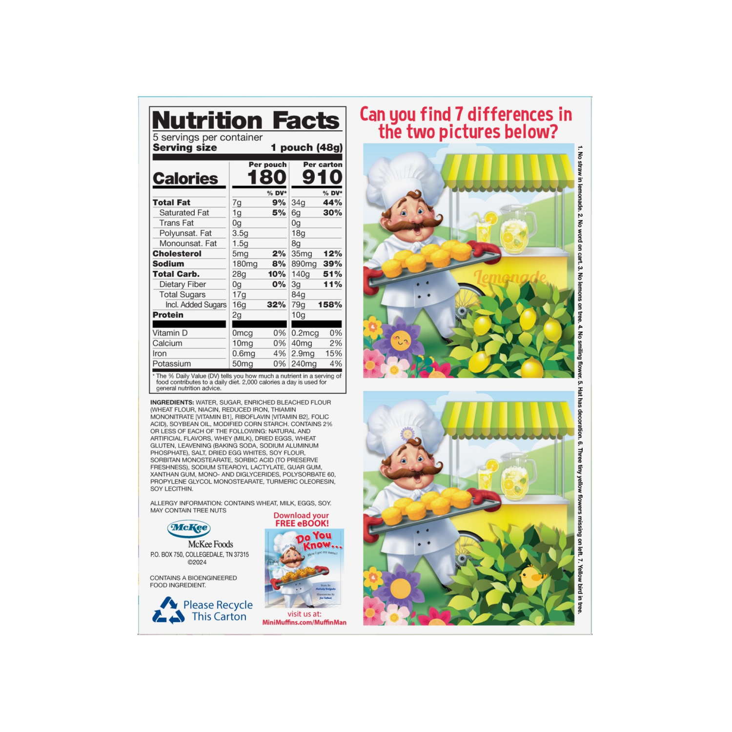 slide 2 of 3, Little Debbie Snack Cakes, Little Debbie Family Pack Spring Mini Muffins (Lemon), 1 ct