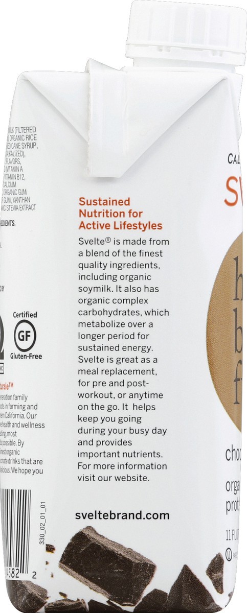 slide 3 of 4, Svelte Organic Protein Shake Chocolate, 11 fl oz