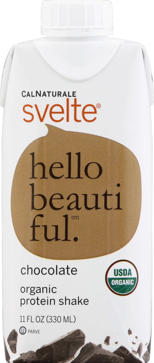 slide 4 of 4, Svelte Organic Protein Shake Chocolate, 11 fl oz