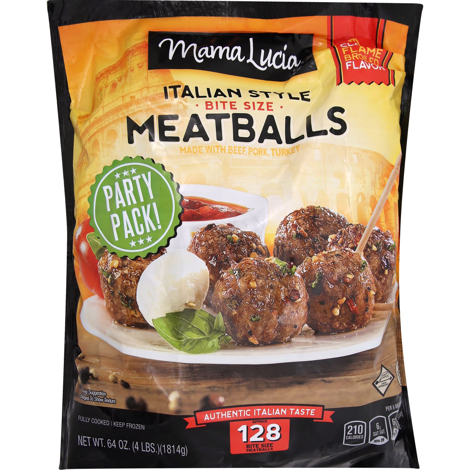 Mama Lucia Italian Meatballs Bite Size 64 oz Shipt