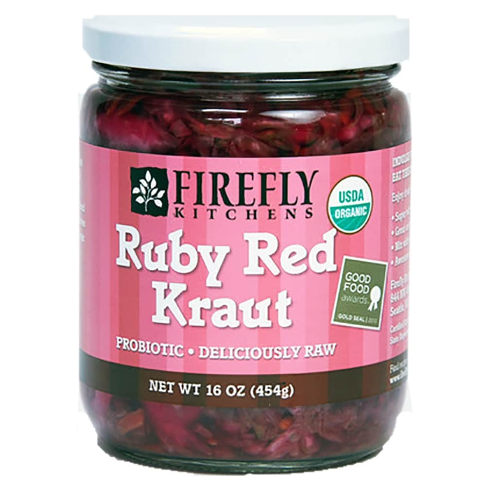 slide 1 of 1, Firefly Kitchens Ruby Red Kraut, 16 oz