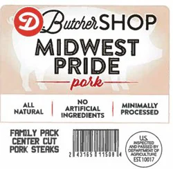 DIERBERGS BUTCHER SHOP MP CENTER CUT PORK STEAKS FAMILY PACK