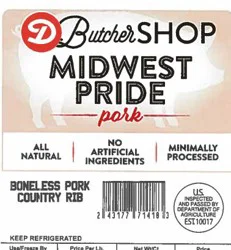 DIERBERGS BUTCHER SHOP MP BONELESS COUNTRY RIBS