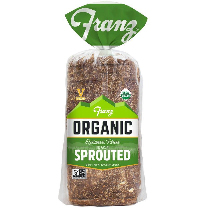 slide 1 of 1, Franz Organic The Great Sprouted Bread, 20 oz