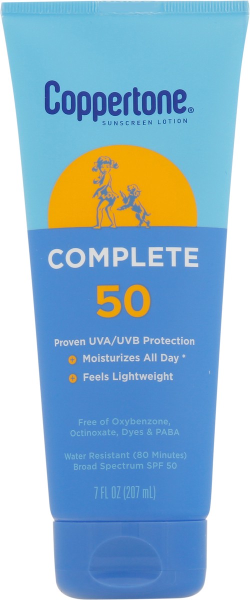 slide 5 of 9, Coppertone Complete Broad Spectrum SPF 50 Lotion Sunscreen 7 fl oz, 7 fl oz