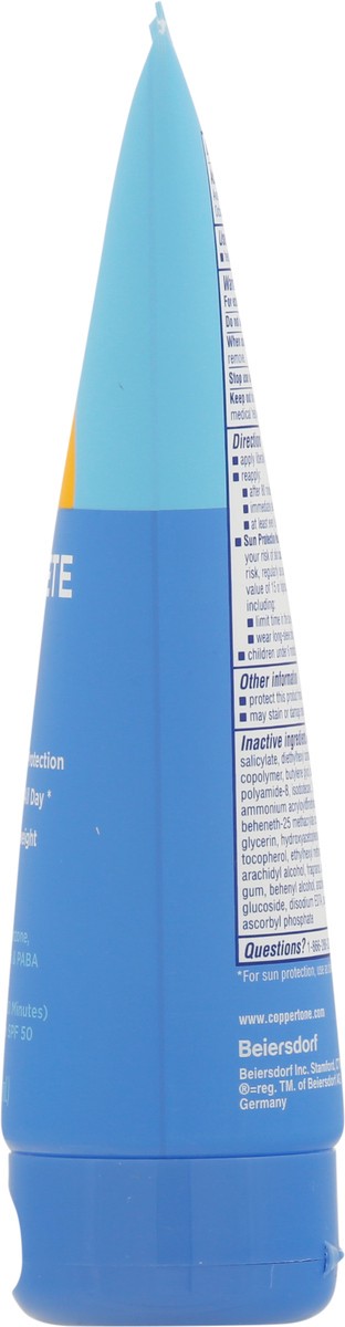 slide 6 of 9, Coppertone Complete Broad Spectrum SPF 50 Lotion Sunscreen 7 fl oz, 7 fl oz