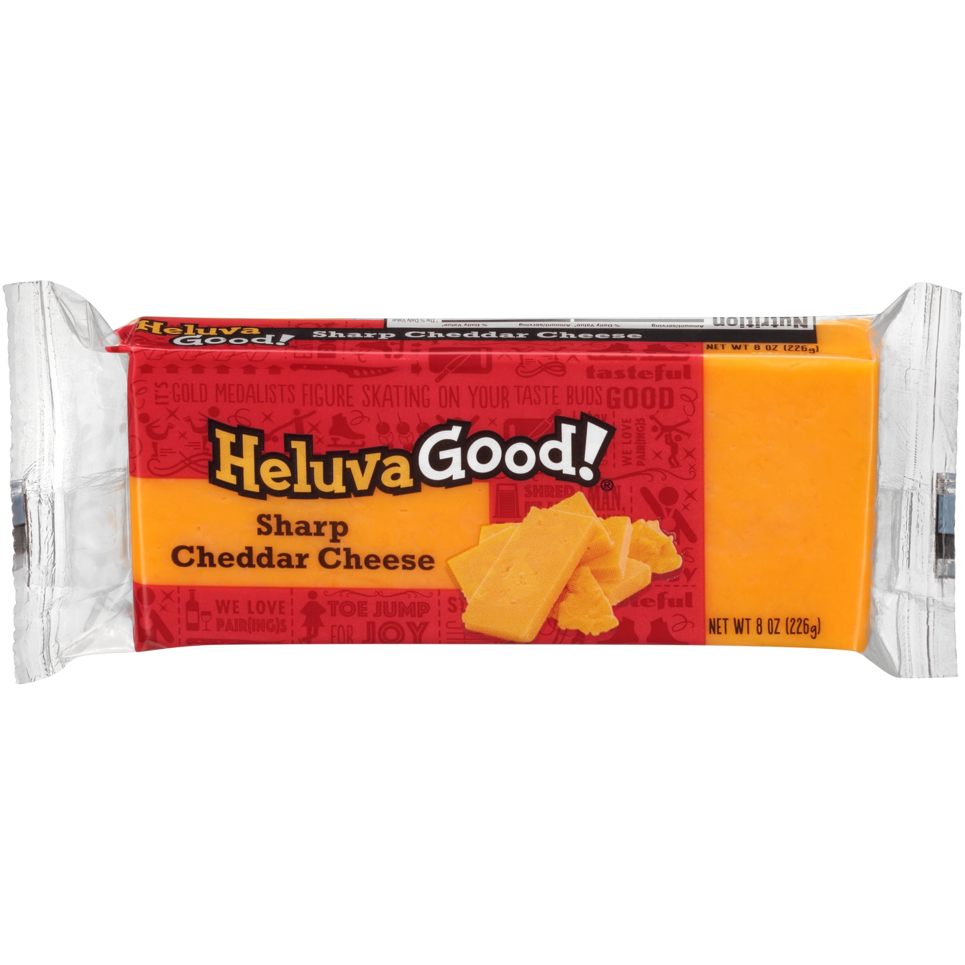 slide 1 of 1, Heluva Good! Sharp Cheddar Cheese, 8 oz