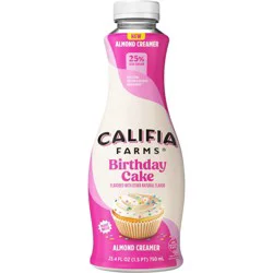 Califia Farms Dairy Free Birthday Cake Oragnic Almond Creamer - 25.4 fl oz