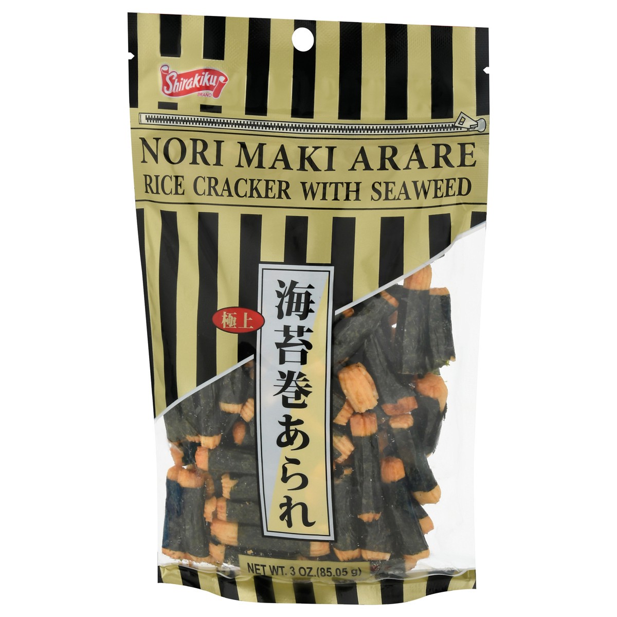 slide 9 of 9, Shirakiku Rice Cracker with Seaweed 3 oz, 3 oz