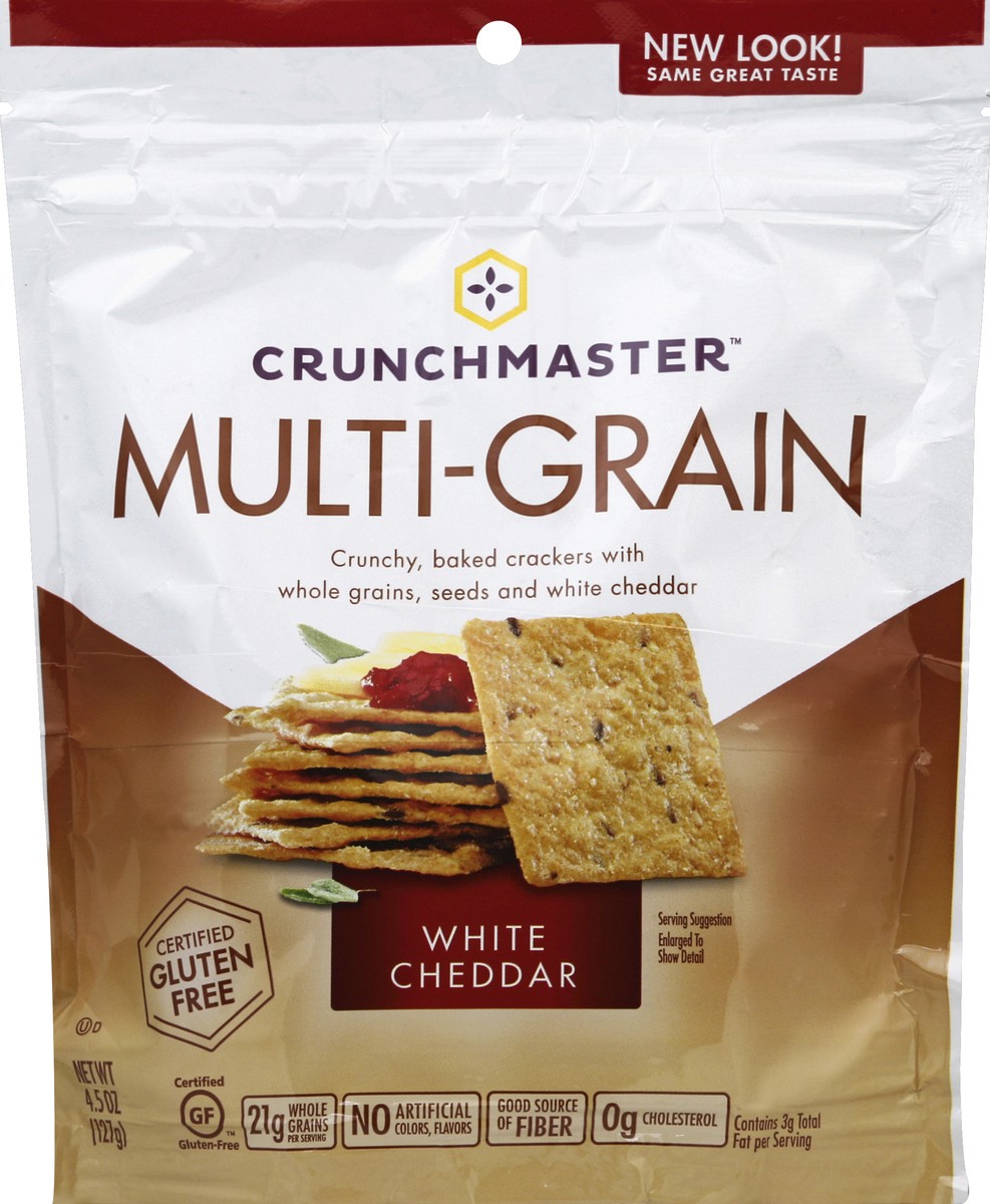slide 2 of 2, Crunchmaster Multi-Grain Crackers White Cheddar, 4.5 oz