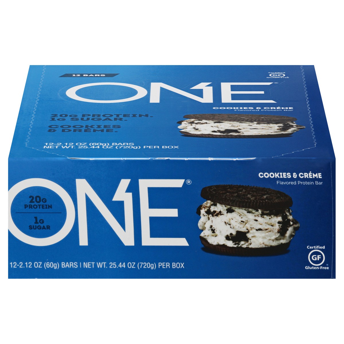 slide 1 of 10, ONE Cookies & Creme Flavored Protein Bar 12 ea, 12 ct