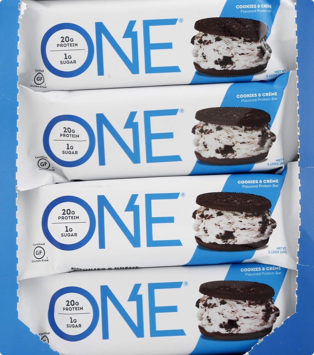 slide 5 of 10, ONE Cookies & Creme Flavored Protein Bar 12 ea, 12 ct