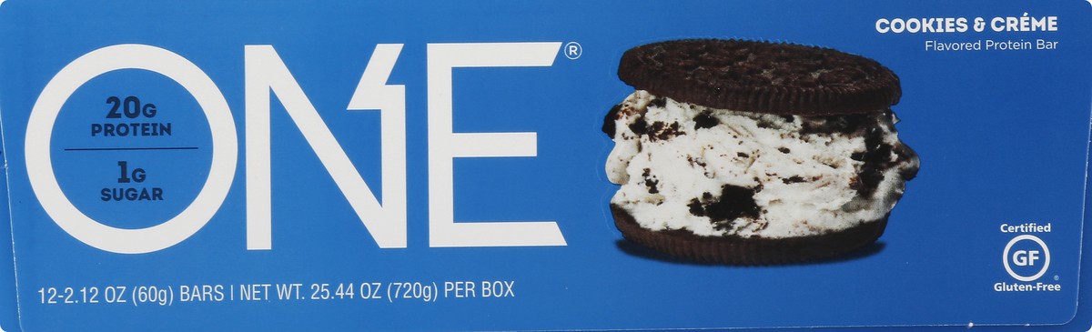 slide 2 of 10, ONE Cookies & Creme Flavored Protein Bar 12 ea, 12 ct