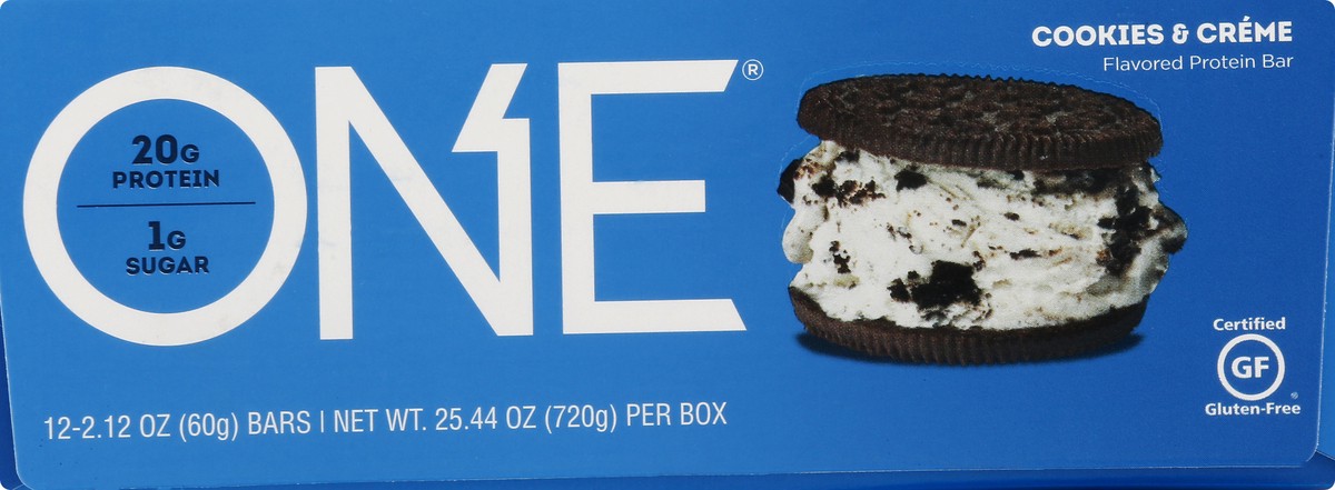 slide 7 of 10, ONE Cookies & Creme Flavored Protein Bar 12 ea, 12 ct