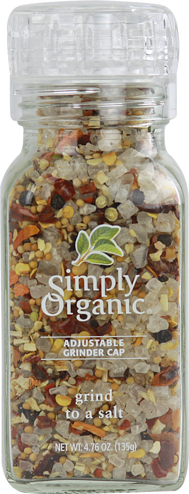 slide 1 of 1, Simply Organic Grinder, Grind To A Salt, 4.76 oz