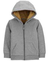 Carter's Toddler Zip-Up Fleece Jacket Grey 2T