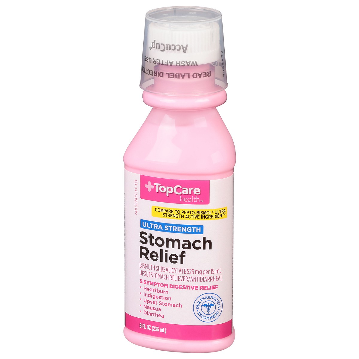 slide 3 of 9, TopCare Health 525 mg Ultra Strength Stomach Relief 8 fl oz, 8 fl oz