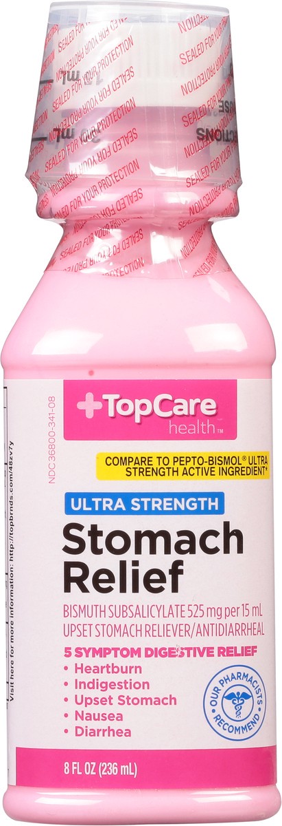 slide 6 of 9, TopCare Health 525 mg Ultra Strength Stomach Relief 8 fl oz, 8 fl oz