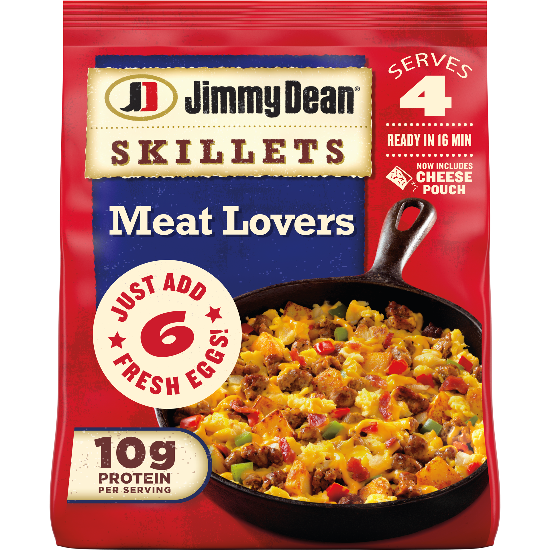 slide 1 of 5, Jimmy Dean Skillets Meat Lovers, Frozen Breakfast, 16 oz, 453.59 g