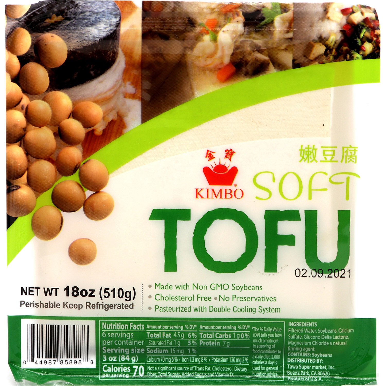 slide 1 of 1, Kimbo Tofu-Soft, 18 oz