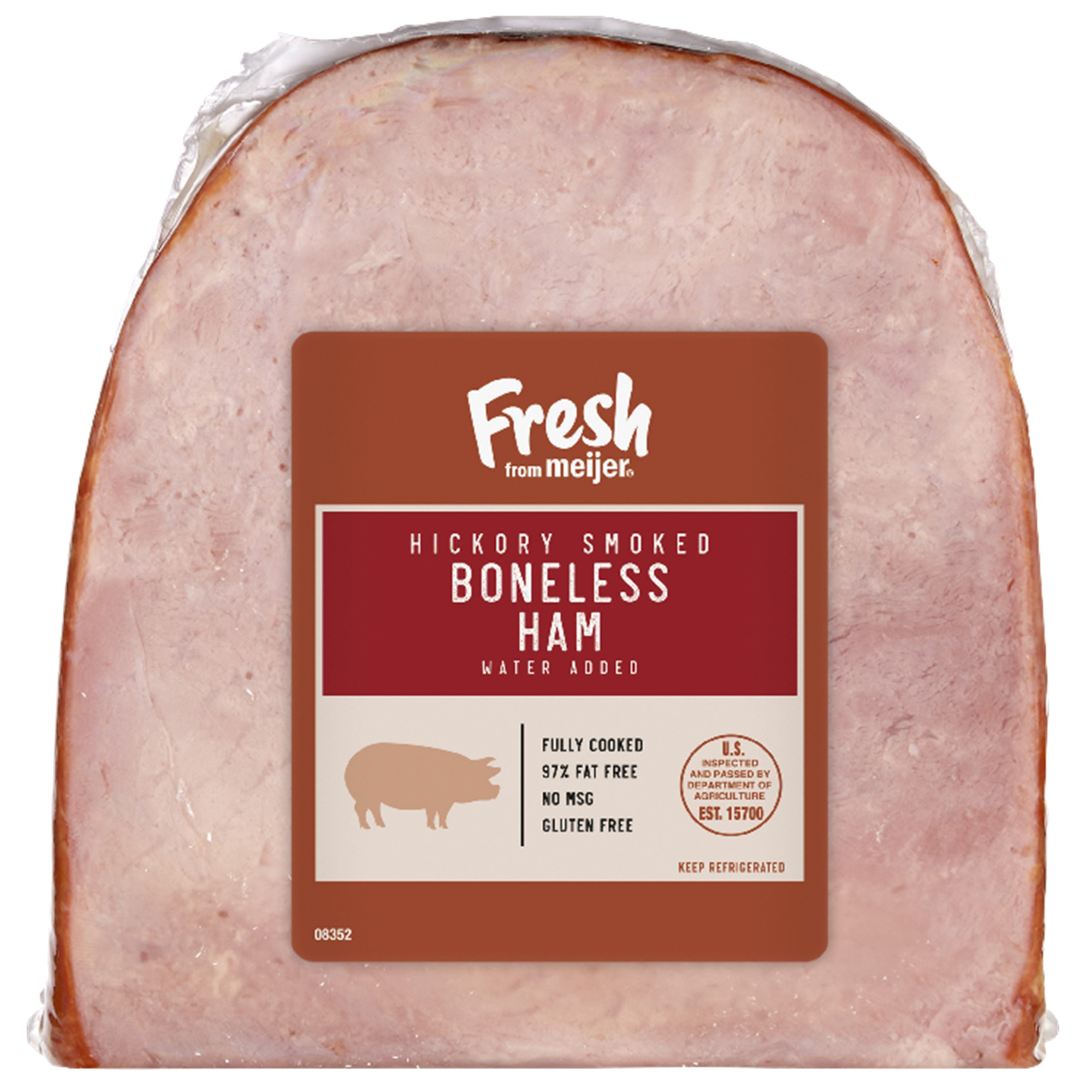 slide 1 of 1, FRESH FROM MEIJER Meijer Boneless Hickory Smoked 1/4 Ham, per lb