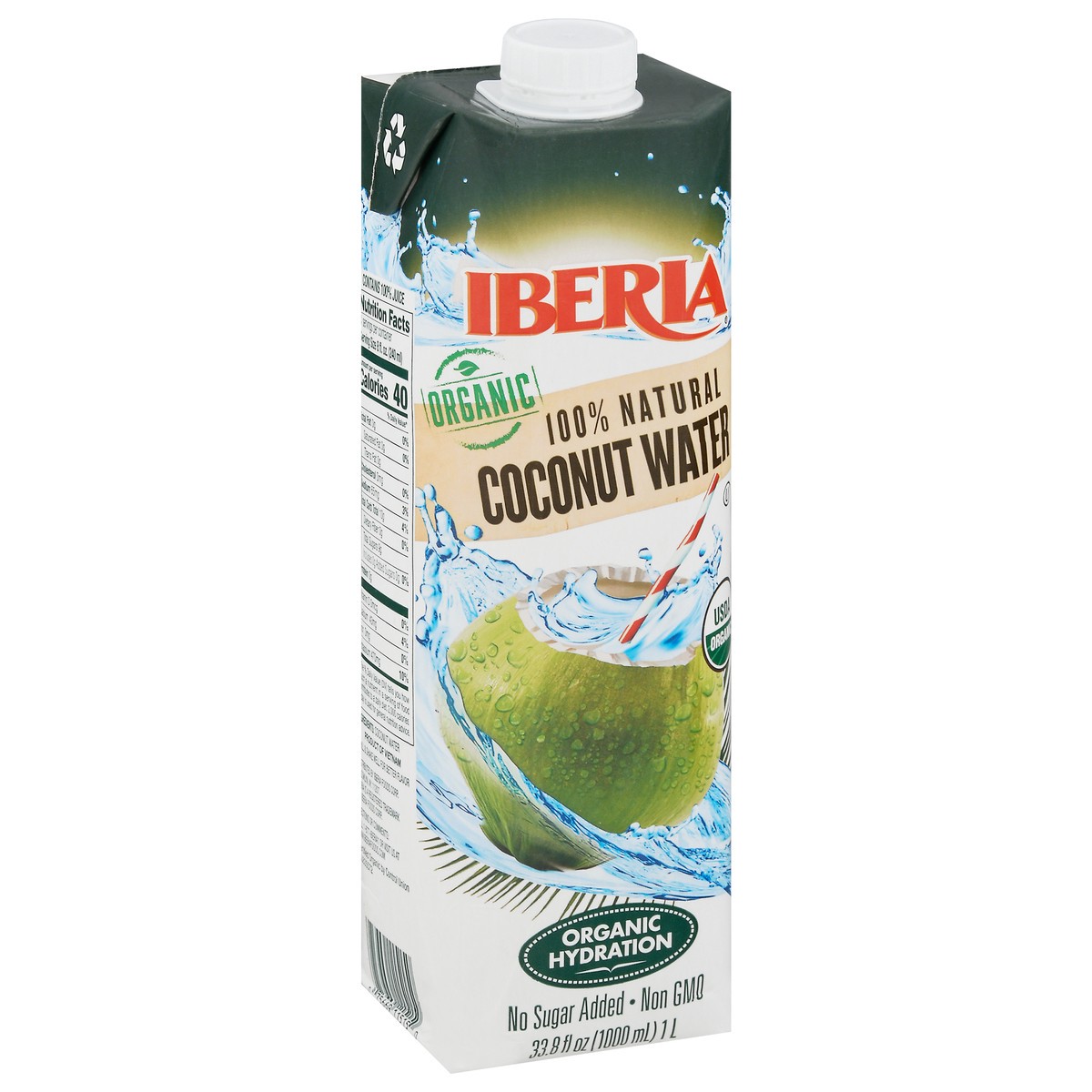 slide 3 of 9, Iberia Organic 100% Natural Coconut Water 33.8 fl oz, 33.8 fl oz
