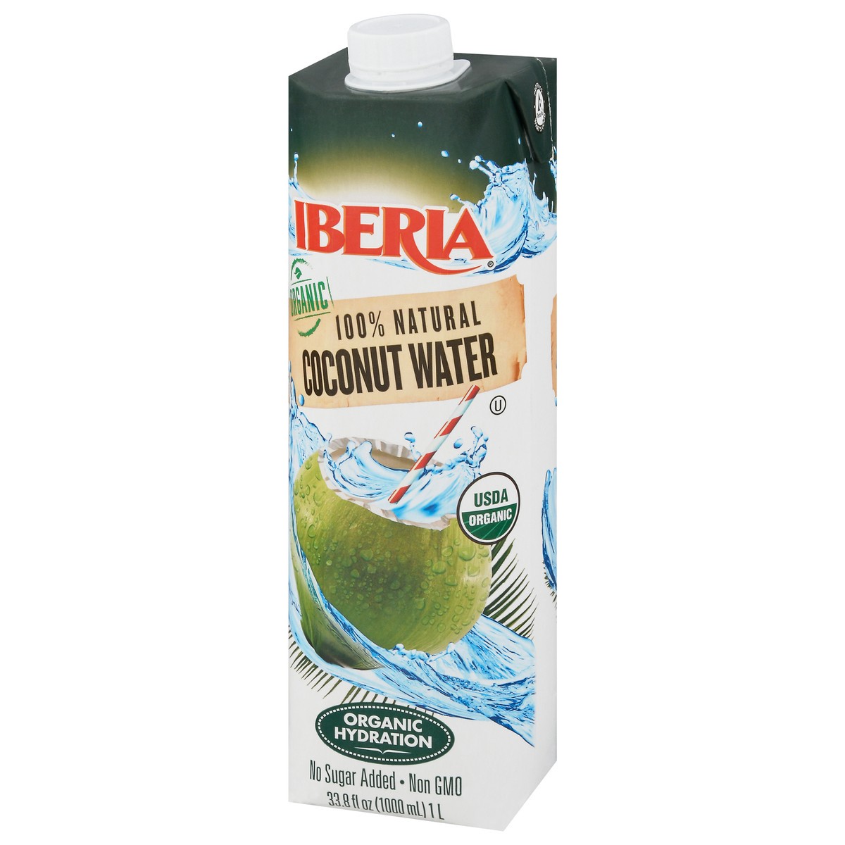 slide 4 of 9, Iberia Organic 100% Natural Coconut Water 33.8 fl oz, 33.8 fl oz