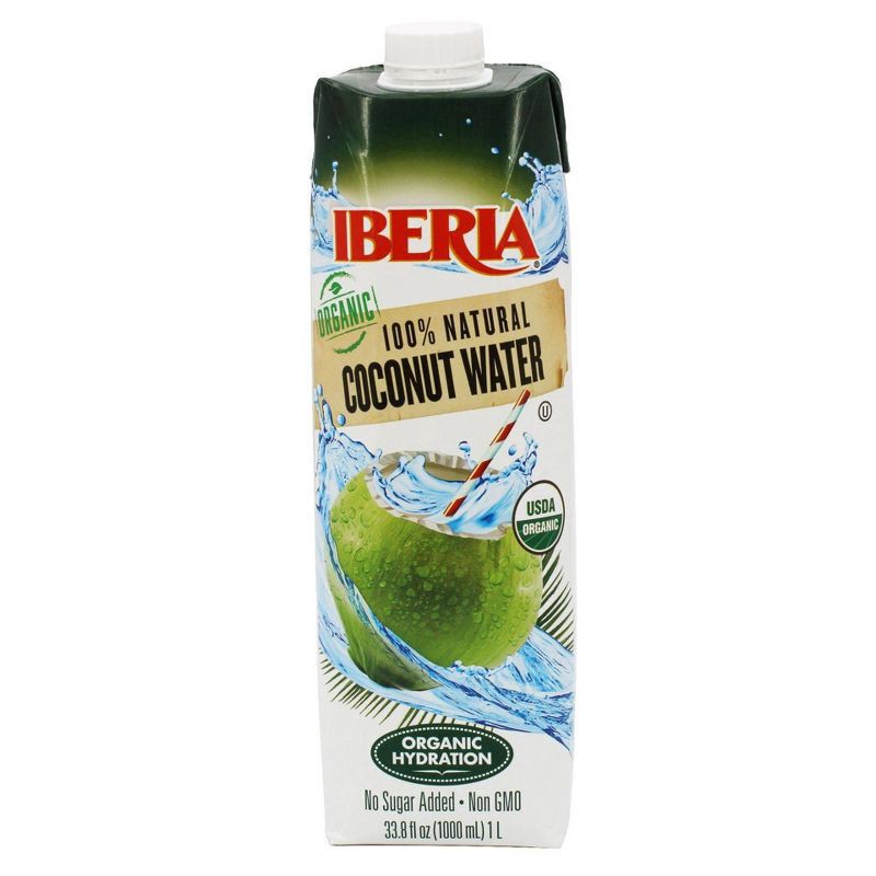 slide 1 of 9, Iberia Organic 100% Natural Coconut Water 33.8 fl oz, 33.8 fl oz