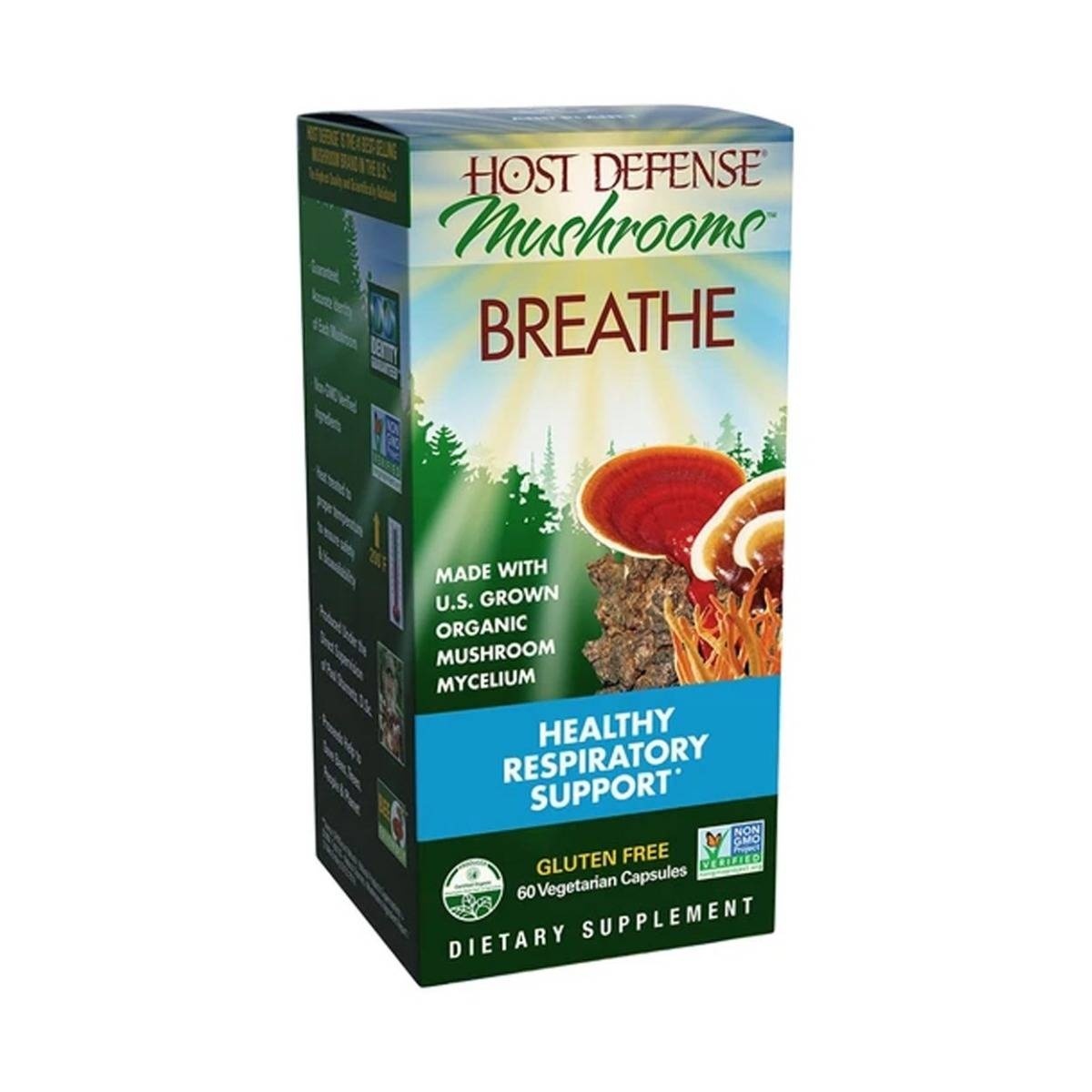 slide 1 of 1, Host Defense Breathe Healthy Respiratory Support, 60 ct