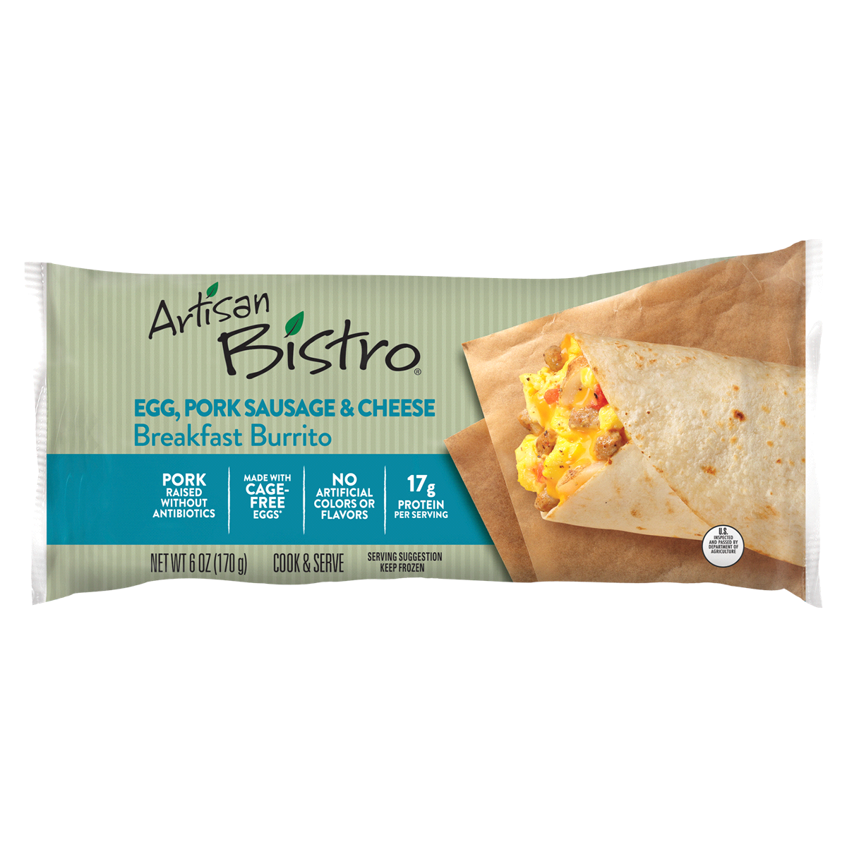 slide 1 of 7, Artisan Bistro Breakfast Burrito, 6 oz