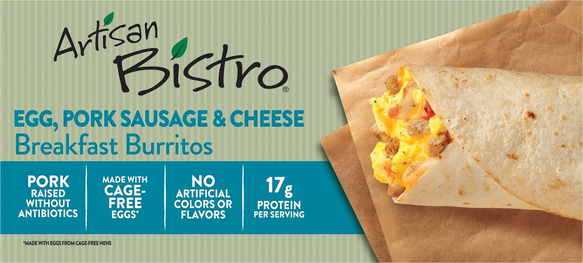 slide 3 of 7, Artisan Bistro Breakfast Burrito, 6 oz