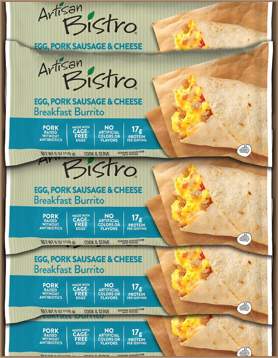 slide 2 of 7, Artisan Bistro Breakfast Burrito, 6 oz