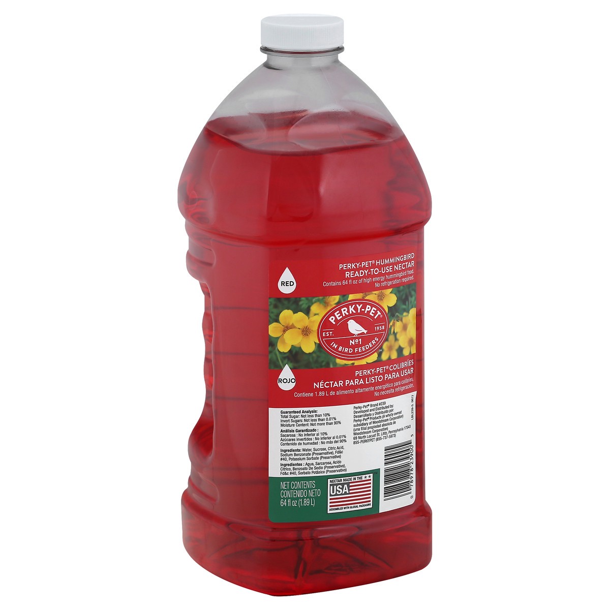 slide 5 of 9, Perky-Pet Ready-To-Use Hummingbird Nectar, 67.6 oz