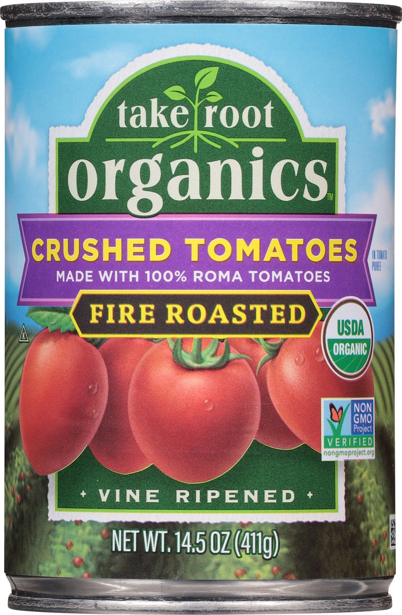slide 14 of 14, Take Root Organics Crushed Fire Roasted Tomatoes - 14.5 oz, 14.5 oz