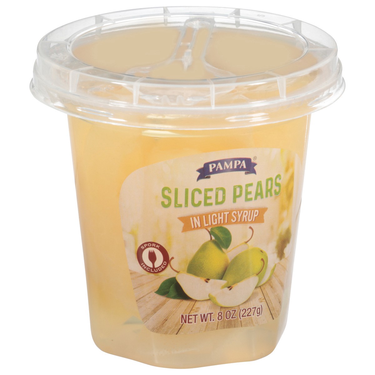 slide 8 of 13, Pampa Light Syrup Sliced Pears, 8 oz