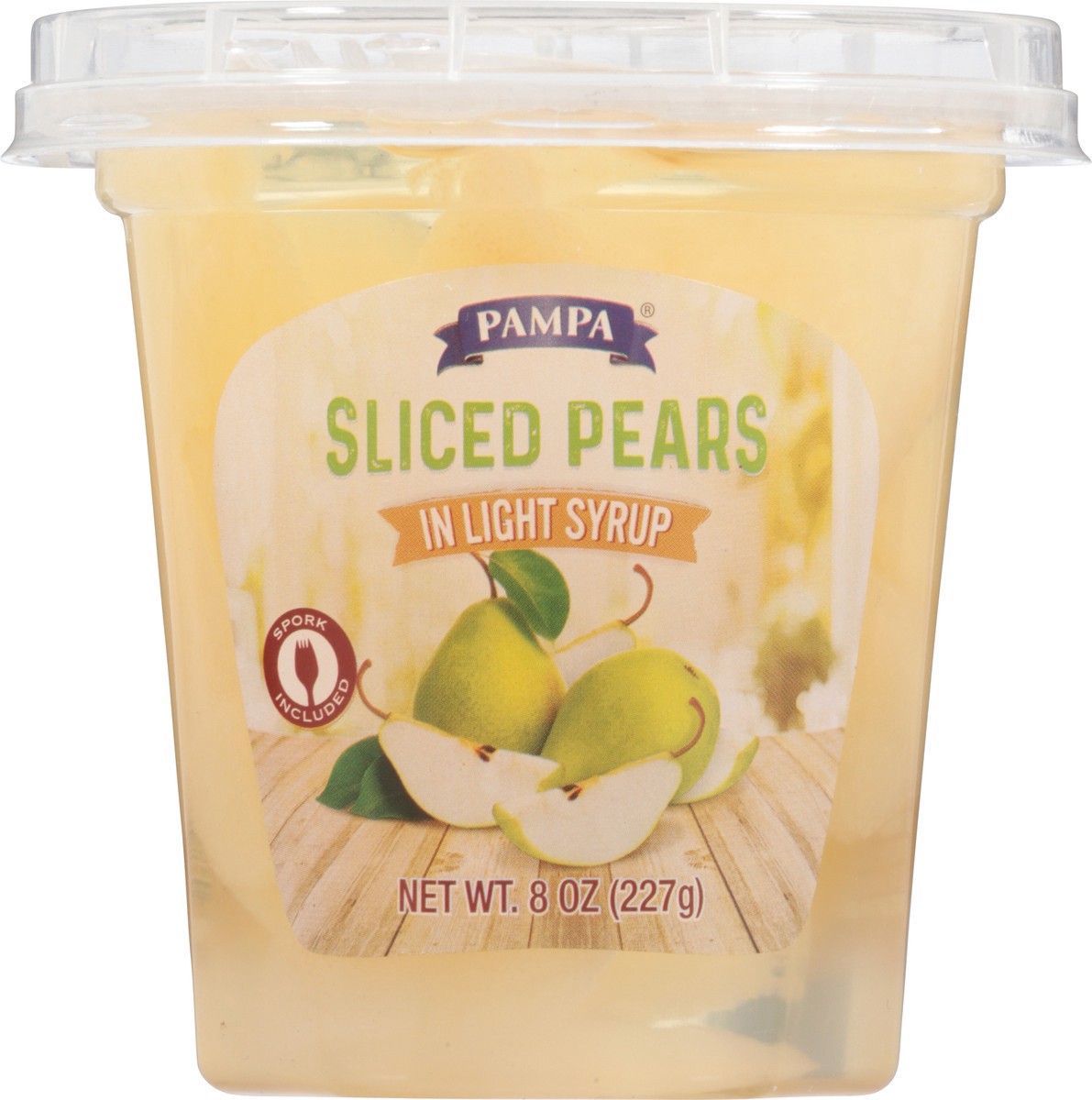slide 12 of 13, Pampa Light Syrup Sliced Pears, 8 oz