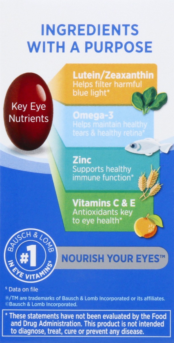 slide 7 of 9, Ocuvite Adult 50+ Softgels Eye Vitamin 50 ea, 50 ct