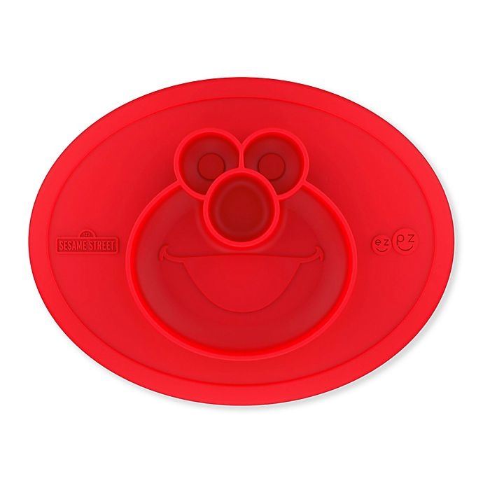 slide 1 of 3, ezpz Sesame Street Elmo Bowl Placemat - Red, 1 ct