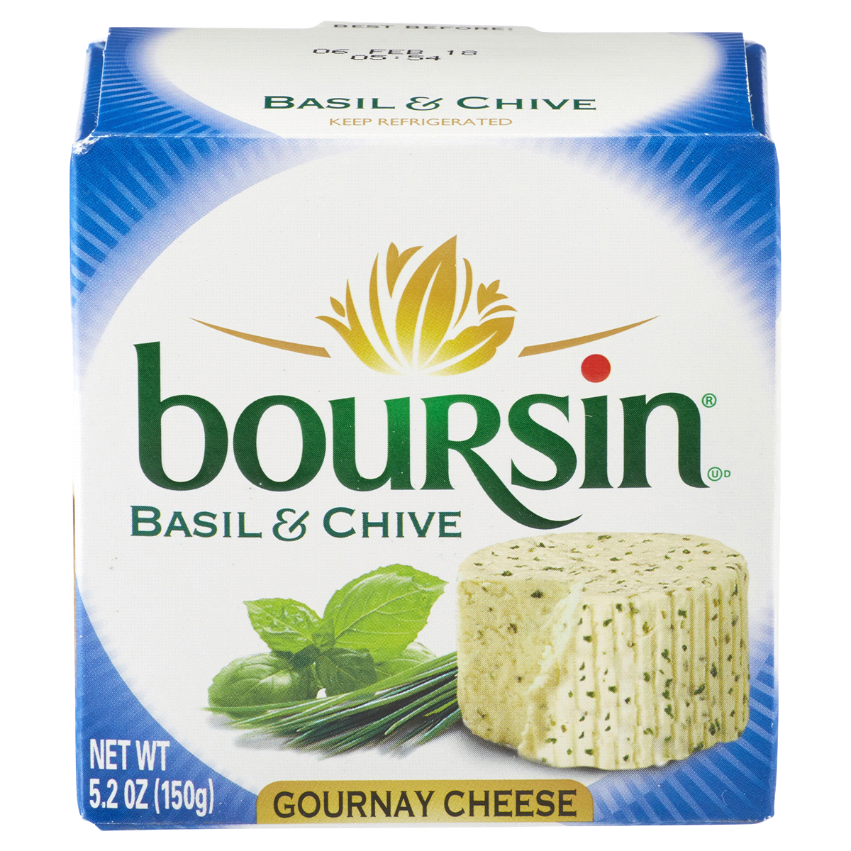 slide 1 of 8, Boursin Basil And Chive Cheese, 5.2 oz