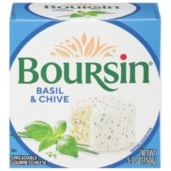 Boursin Spreadable Gourmet Basil & Chive Cheese 5.3 oz