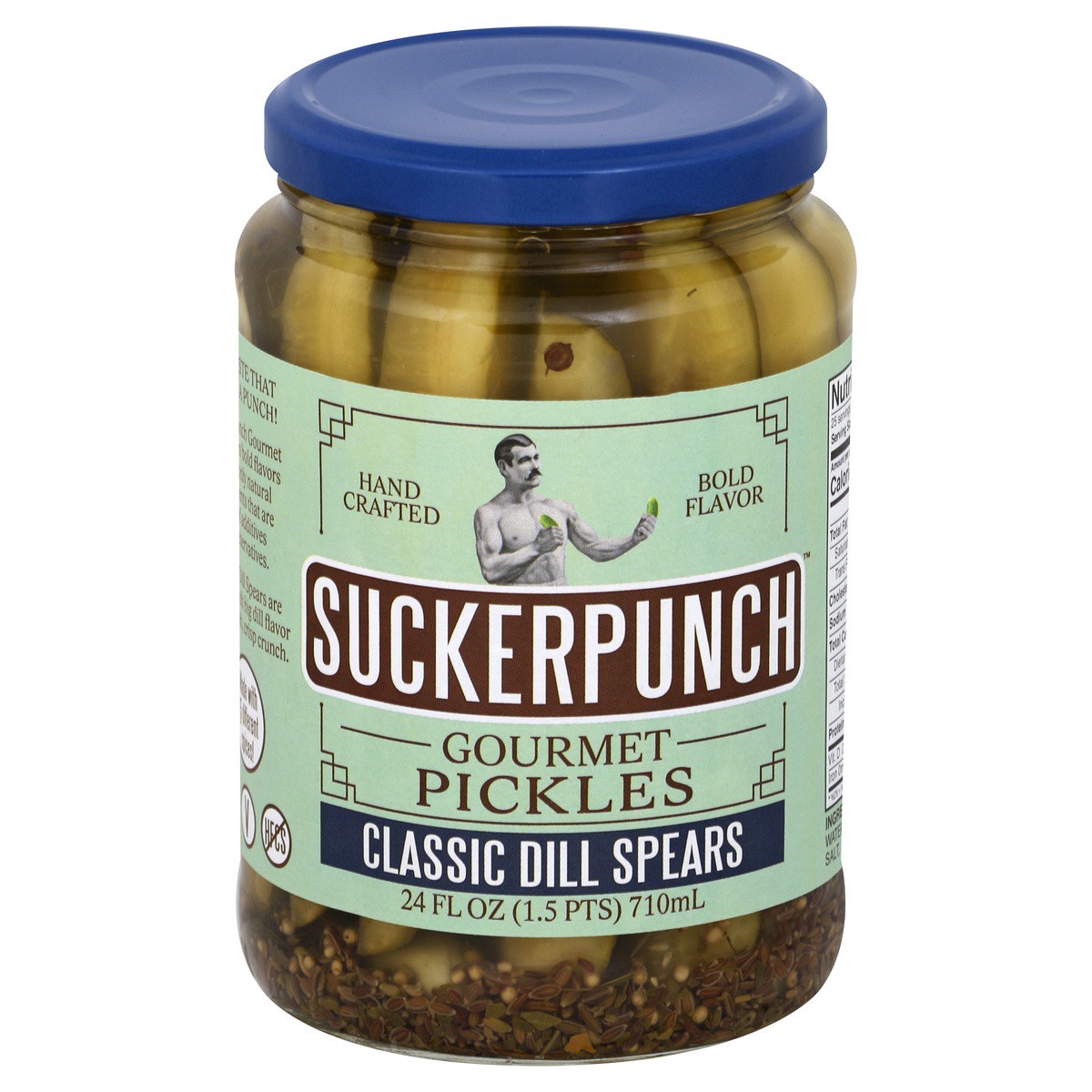 slide 1 of 2, SuckerPunch Classic Dill Pickle Spears, 24 oz