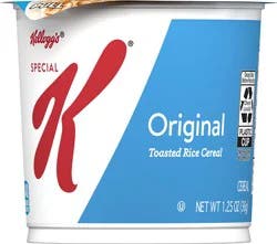 Kellogg''s Special K Breakfast Cereal Cup, 11 Vitamins and Minerals, Made with Folic Acid, B Vitamins and Iron, Original, 1.25oz Cup (1 Cup)