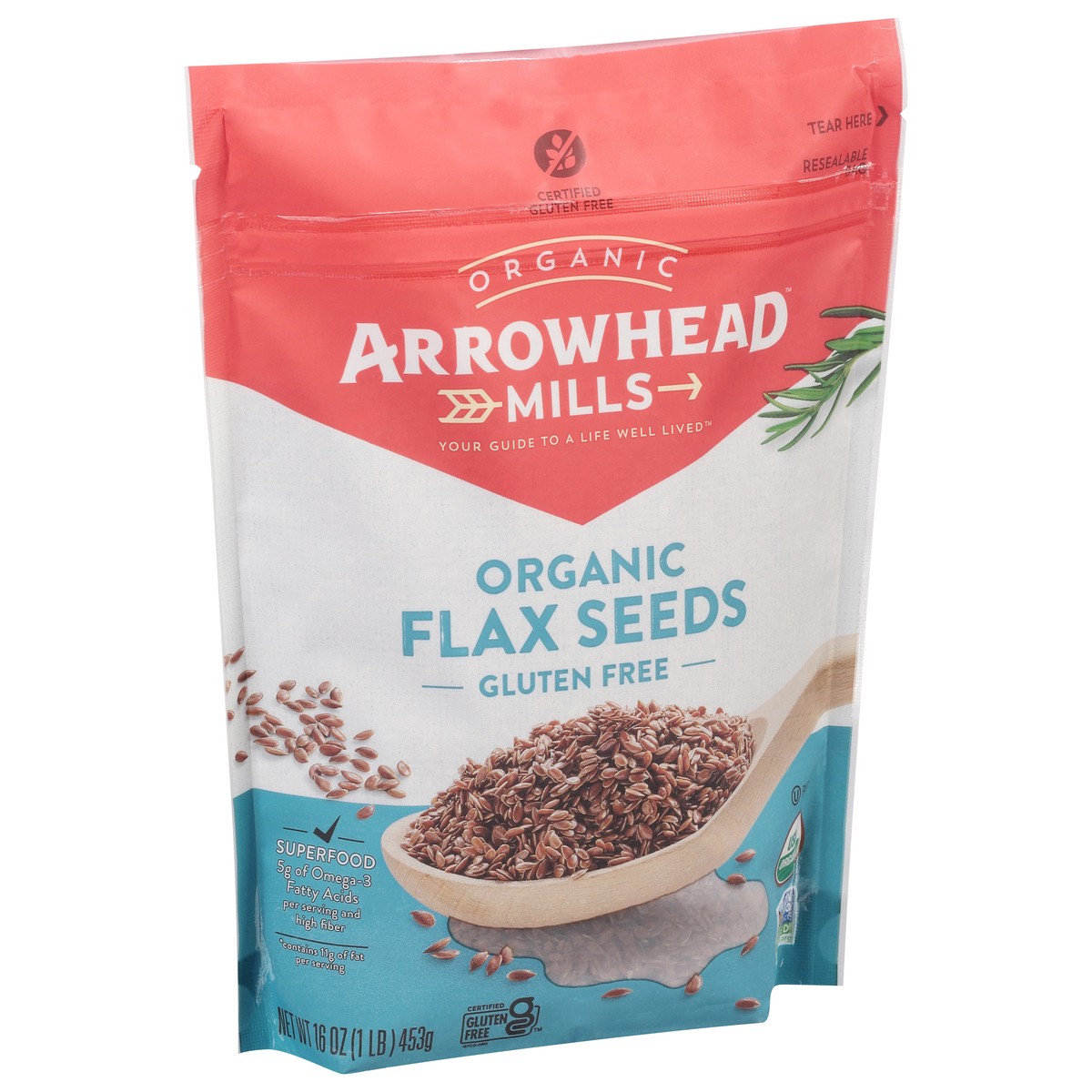 slide 4 of 9, Arrowhead Mills Organic Flax Seed, 16 Oz Bag, 16 oz