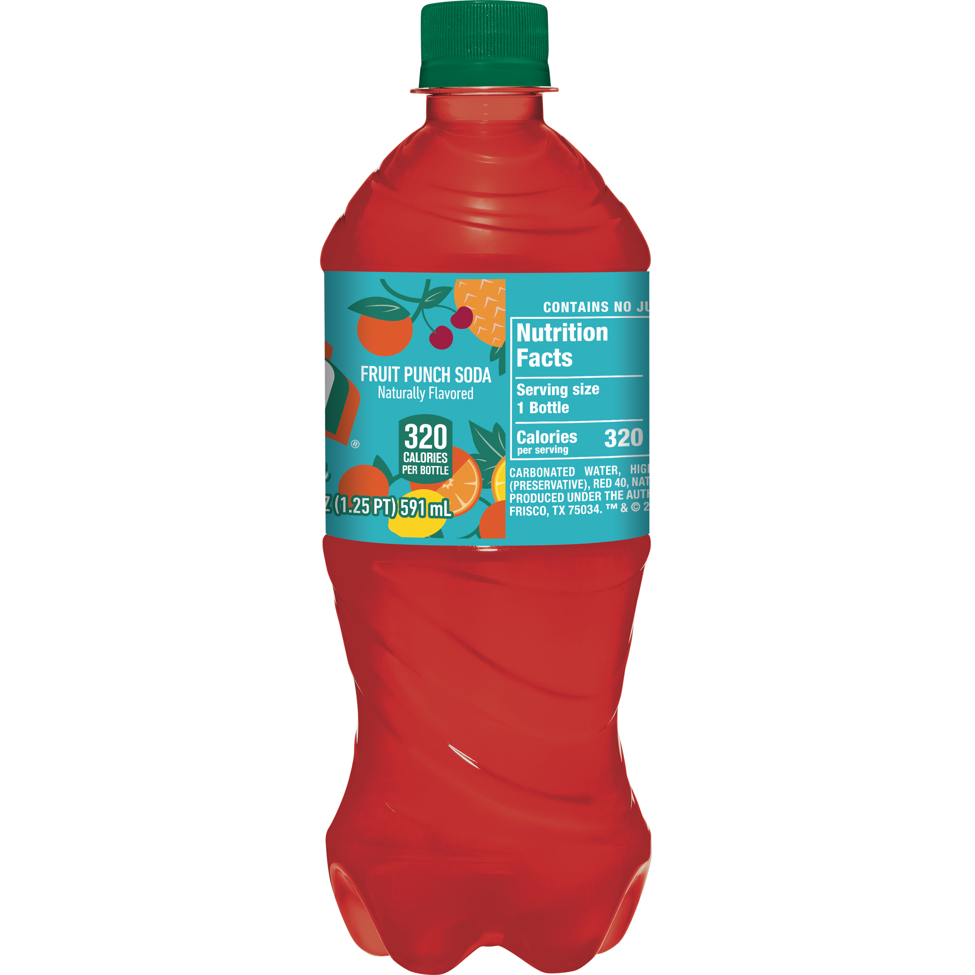 slide 3 of 3, Crush Sparkling Fruit Punch Soda, 20 fl oz bottle, 20 oz