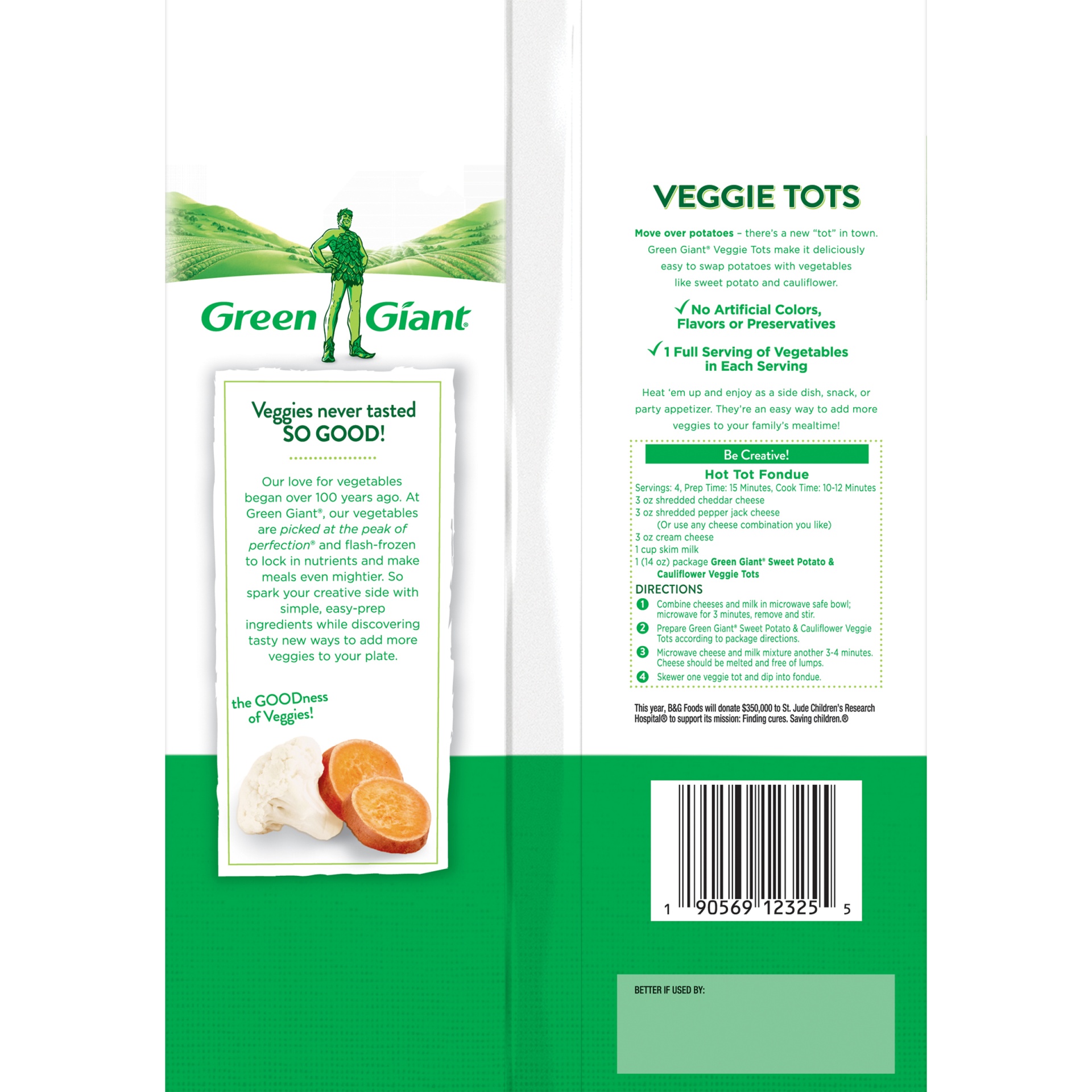 slide 4 of 6, Green Giant Veggie Tots, 14 oz