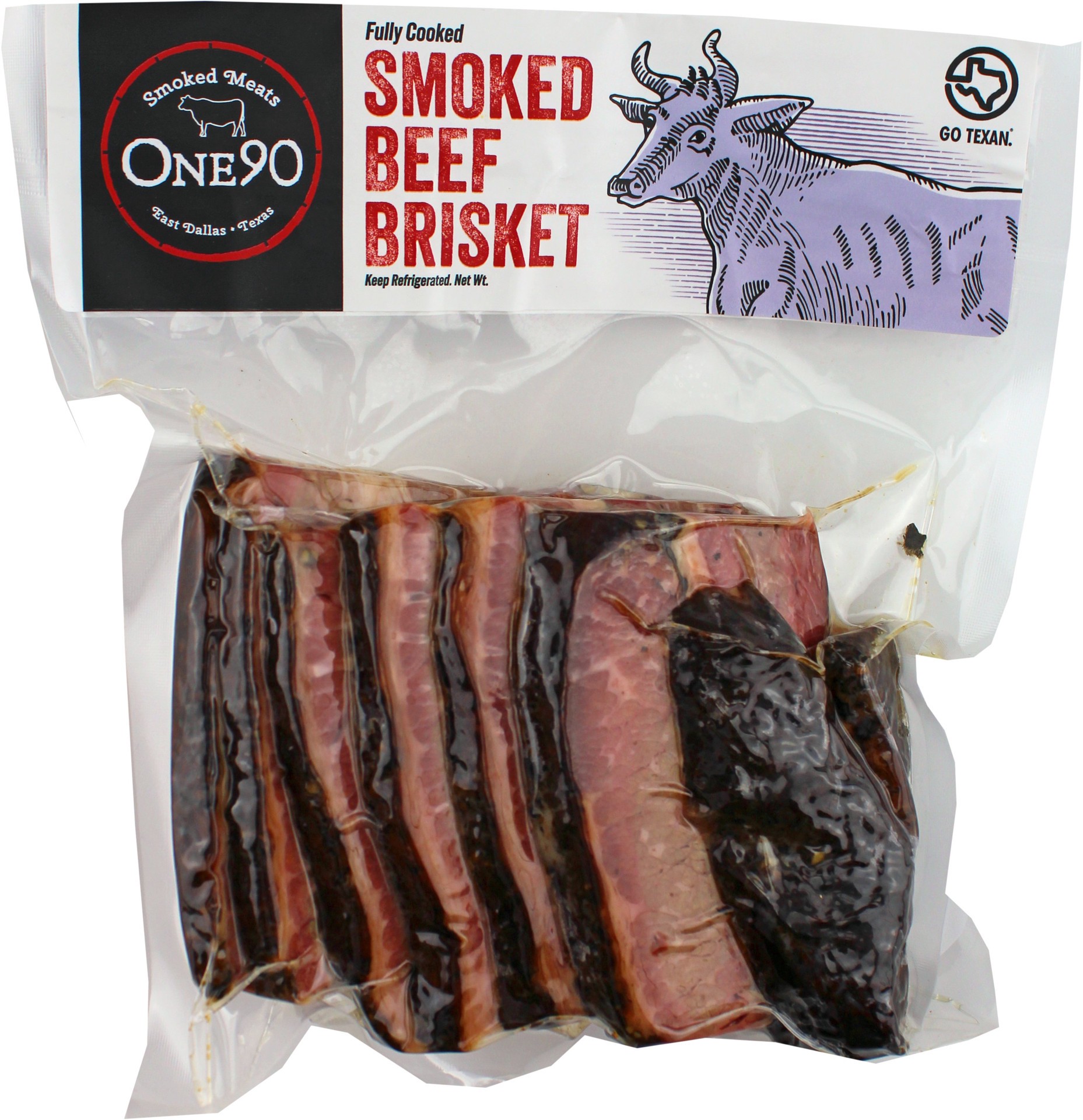 slide 1 of 1, One90 Smoked Meats Smoked Beef Brisket, per lb