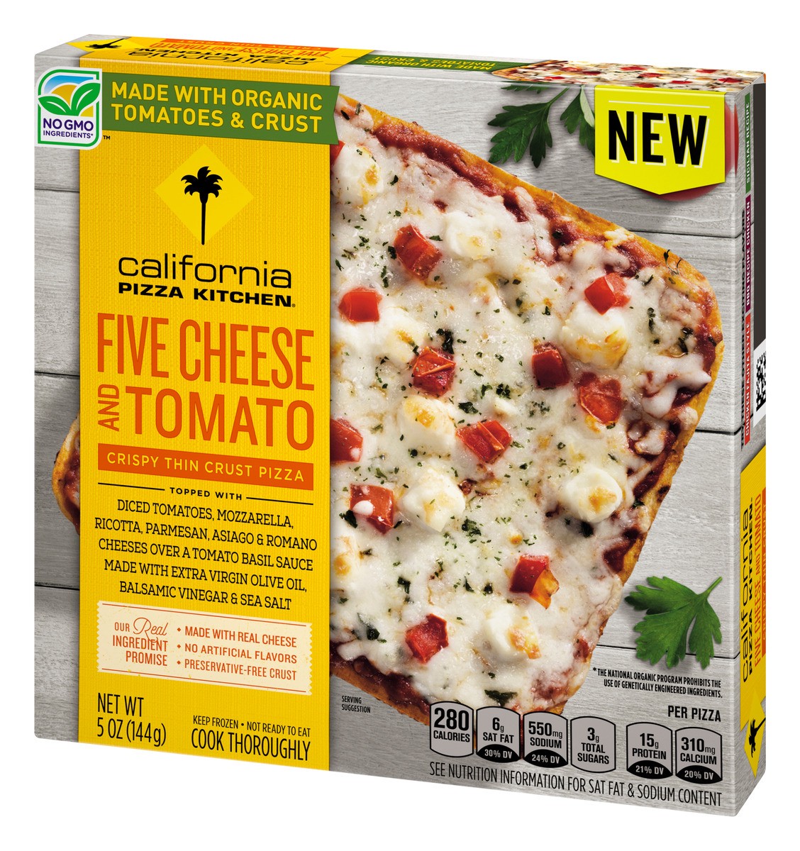 slide 4 of 11, California Pizza Kitchen Organic Five Cheese And Tomato Crispy Thin Crust Pizza, 5 oz